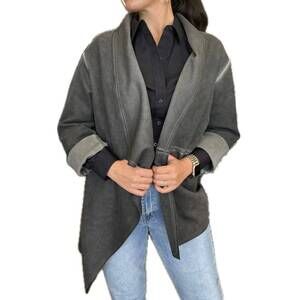 NEW MARISIMA made in italy suede blazer in charcoal